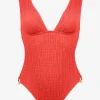 Solid Crush Swimsuit - Fiery Coral