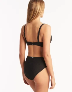 Spinnaker Moulded Underwired Bikini Top - Black