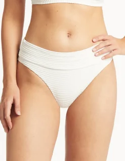 Spinnaker Roll Band Bikini Pant - White