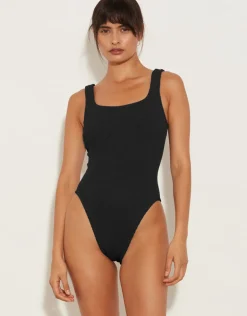 Square Neck Swimsuit - Black