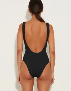 Square Neck Swimsuit - Black