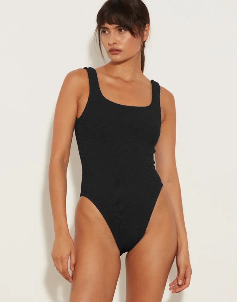 Square Neck Swimsuit - Black