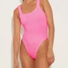 Square Neck Swimsuit - Bubblegum Pink