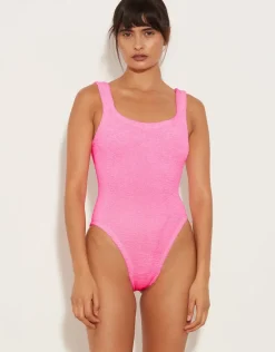 Square Neck Swimsuit - Bubblegum Pink