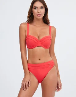 Stella Balcony Bikini Top - Coral