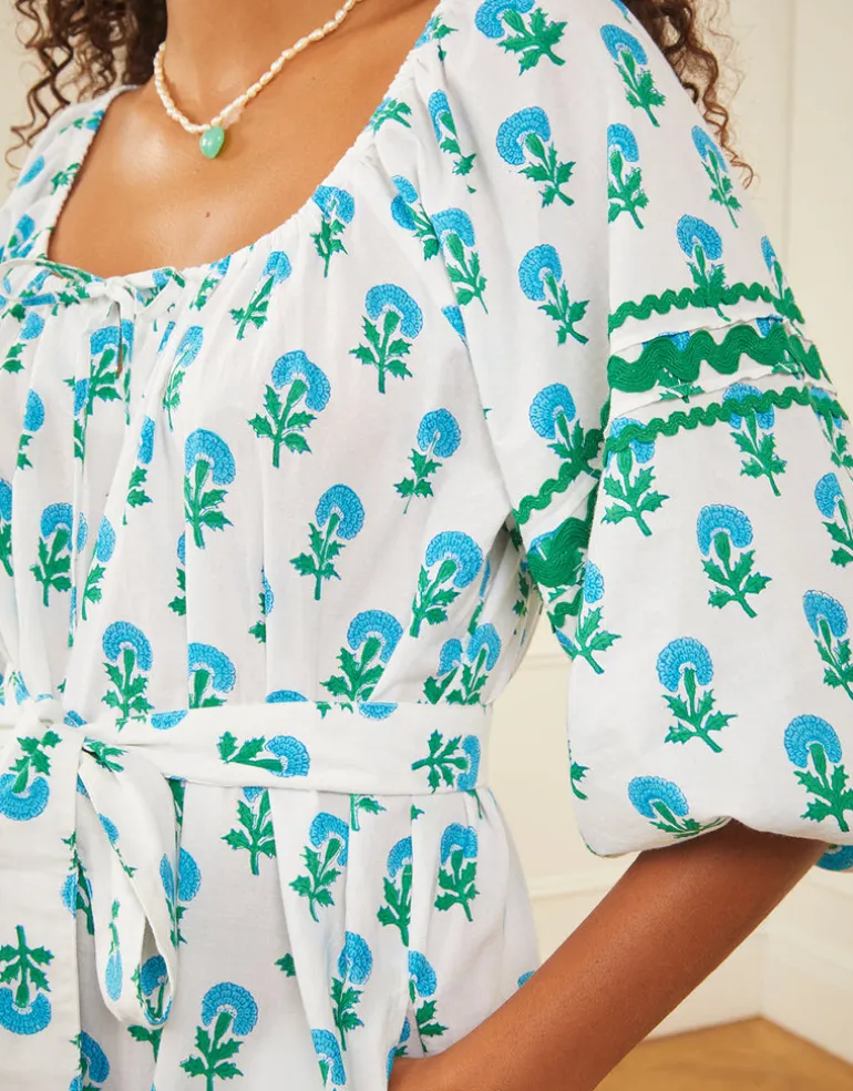 Stella Dress - Aqua Marigold