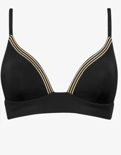 Stratum Bralette Bikini Top - Black Sand