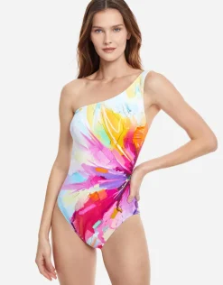 Summer in Capri One Shoulder Swimsuit