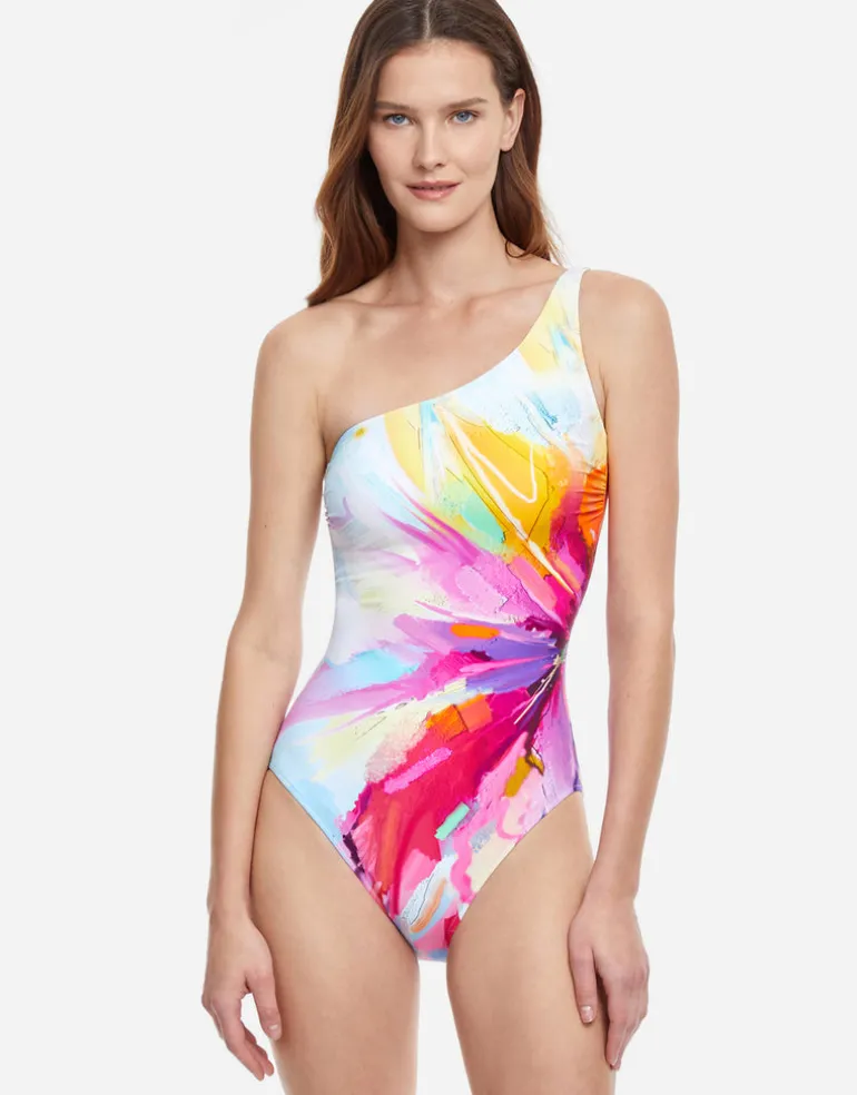 Summer in Capri One Shoulder Swimsuit