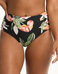 Sundown High Waist Gathered Side Bikini Pant