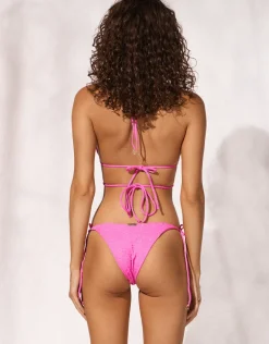Supernova Strappy Triangle Bikini Top - Superpink