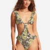Take Flight Cut Out Swimsuit - Mandarin