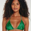 Tamale Jaque T-Back Tri Bikini Top - Green
