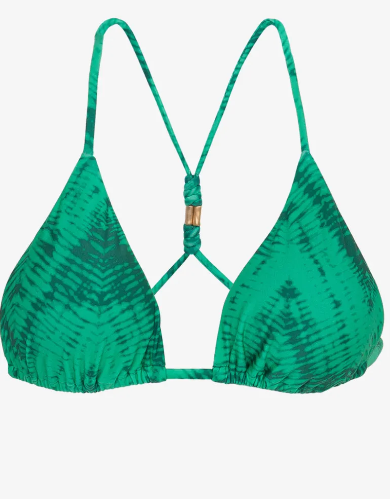 Tamale Jaque T-Back Tri Bikini Top - Green
