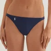 Terry Side Tab Devin Hipster Bikini Pant - Navy Blue