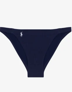 Terry Side Tab Devin Hipster Bikini Pant - Navy Blue