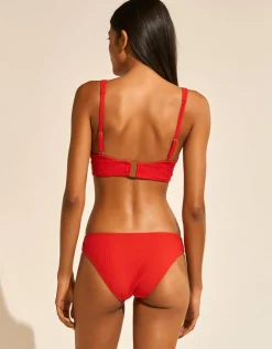 The Bloom Bralette Bikini Top - Radiant Red