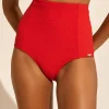 The Bloom High Waist Bikini Pant - Radiant Red