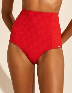 The Bloom High Waist Bikini Pant - Radiant Red