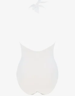The White Collection Halter Swimsuit - Natural White