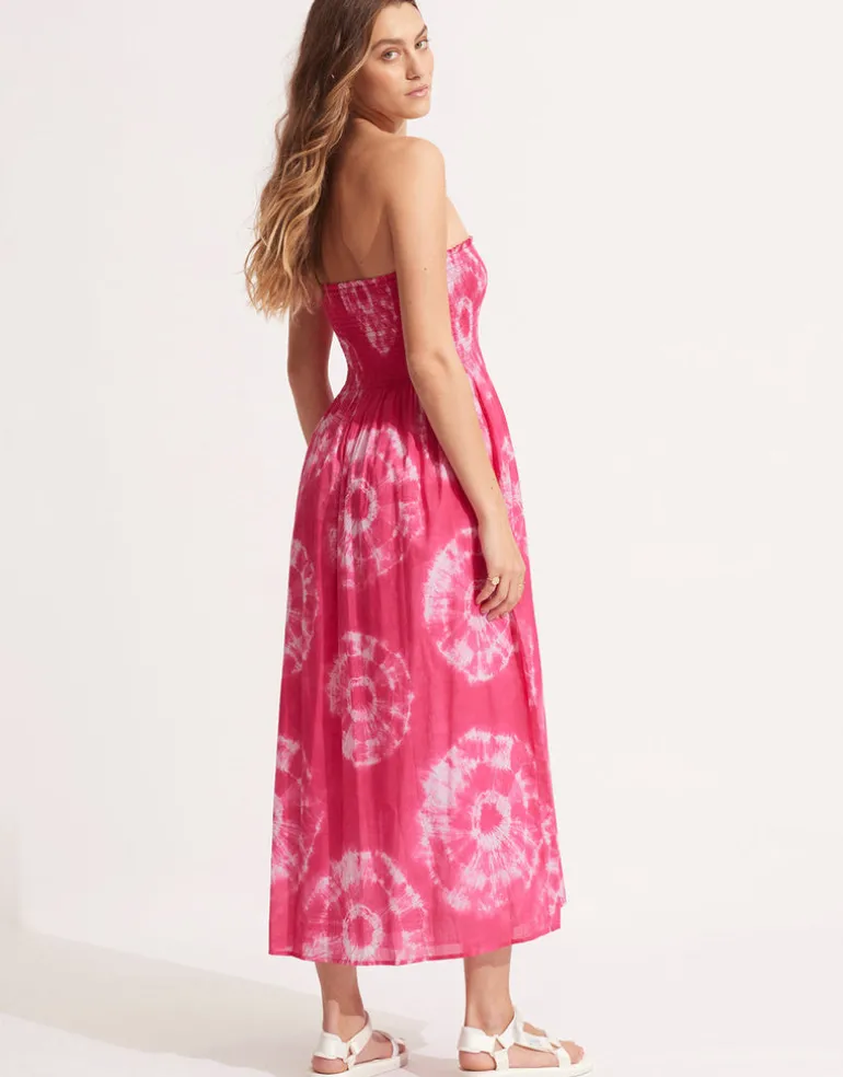 Tie Dye Skirt Dress - Rose Pink