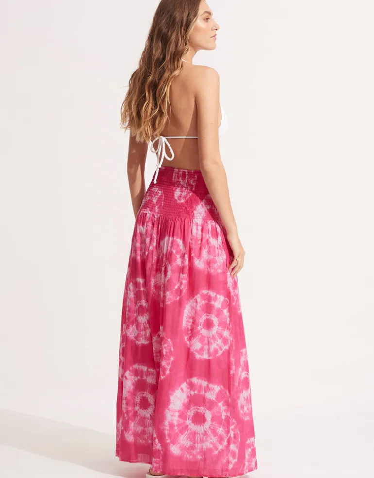 Tie Dye Skirt Dress - Rose Pink