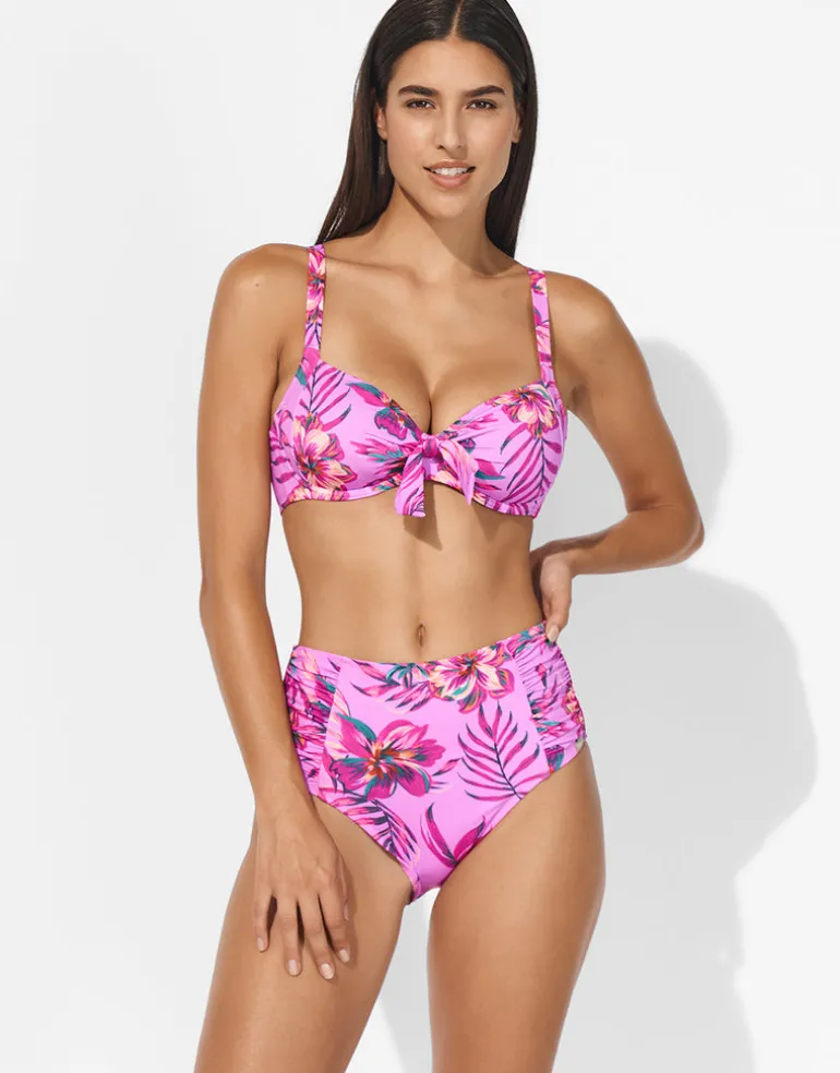 Tropic Radiance High Waist Bikini Pant - Electric Pink
