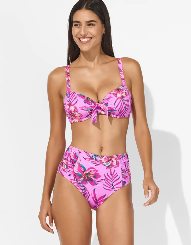 Tropic Radiance Underwired Bikini Top - Electric Pink