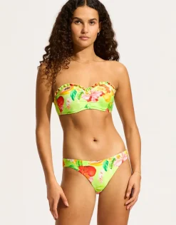 Tropique Bustier Bandeau Bikini Top - Aloe Gel