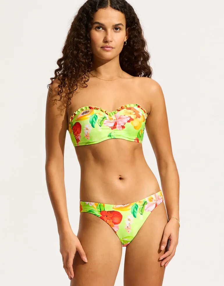 Tropique Bustier Bandeau Bikini Top - Aloe Gel