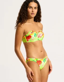 Tropique Bustier Bandeau Bikini Top - Aloe Gel