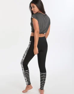 Twist Front Crop Tee - Grey Marle