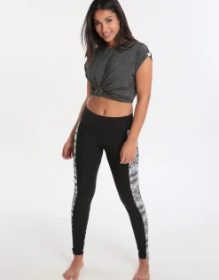 Twist Front Crop Tee - Grey Marle