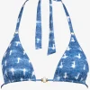 Urban Indigo Triangle Bikini Top - Denim White