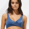 Viva Energy Twist Front Bikini Top - Denim Dose