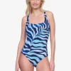 Wildest Dream Square Neck Swimsuit - Multi Blue