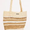 Woven Stripe Basket - Natural