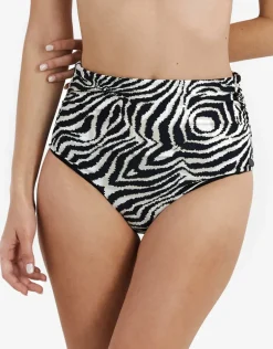 Zebra Chara Bikini Pant - Brown and White