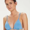 Zen Beads Parallel Tri Bikini Top - Blue