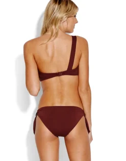 Active Ring Front Bandeau Bikini Top - Plum