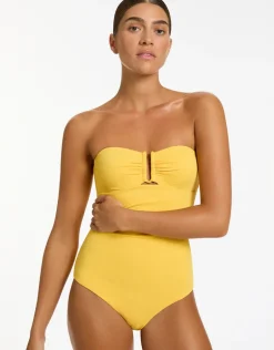 Alessia Bandeau Swimsuit - Sunflower