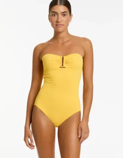 Alessia Bandeau Swimsuit - Sunflower