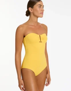 Alessia Bandeau Swimsuit - Sunflower