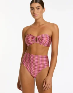 Alessia Geo Bandeau Bikini Top - Peony