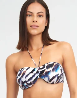 Alika Bandeau Bikini Top - Animal