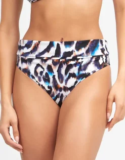Alika Fold Band Bikini Pant - Animal