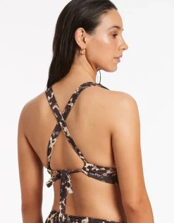 Allure Soft Tri Bikini Top - Black