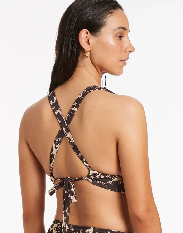 Allure Soft Tri Bikini Top - Black