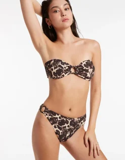 Allure Trim Bandeau Bikini Top - Black