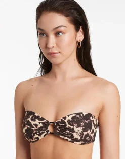 Allure Trim Bandeau Bikini Top - Black